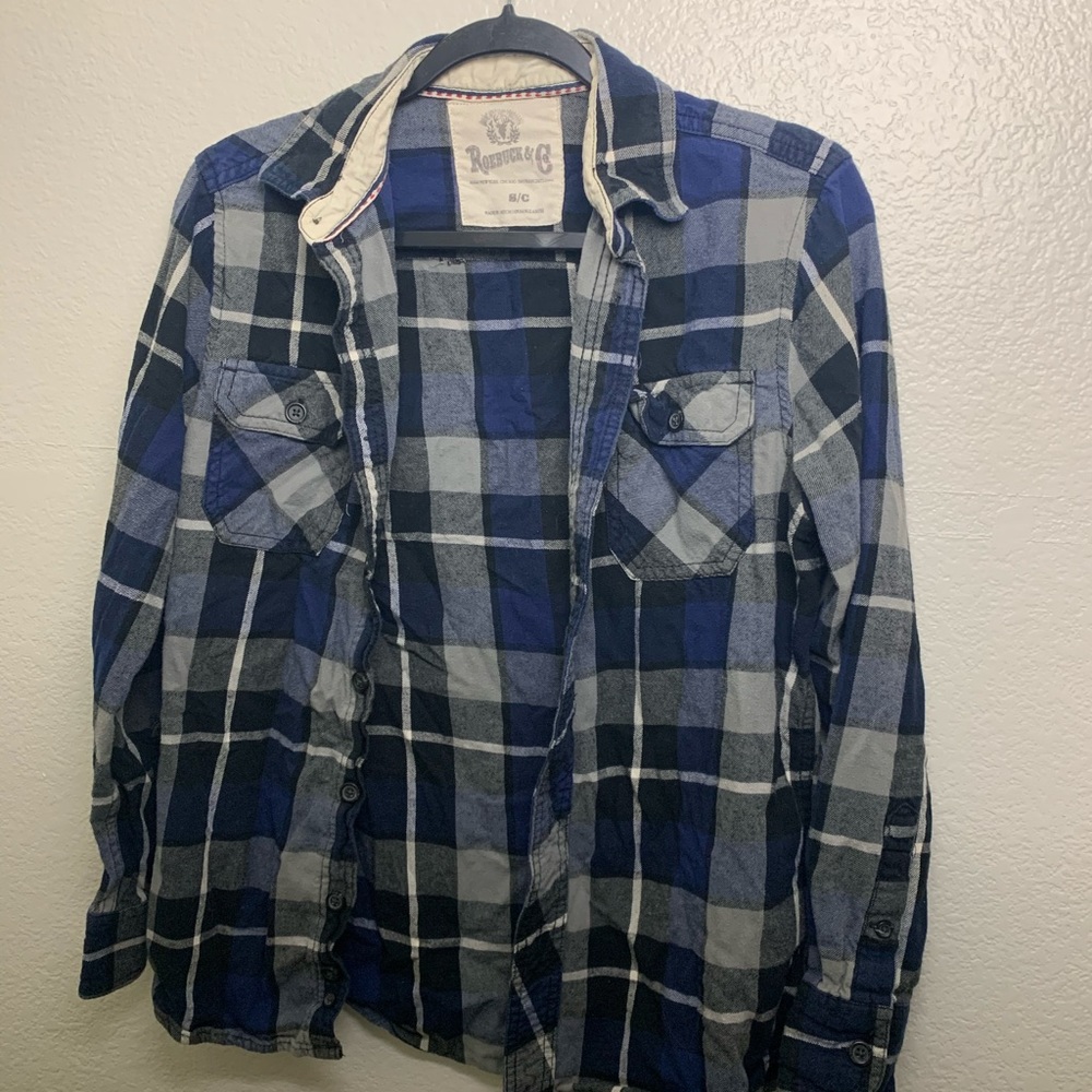 Plaid long sleeve size S